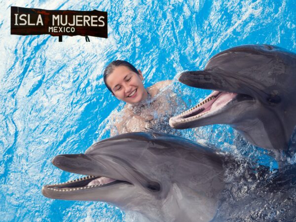 Isla Mujeres nado con delfín